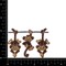 Three Monkeys Dark Brown, Zoo Animals, Embroidered, Iron on Patch